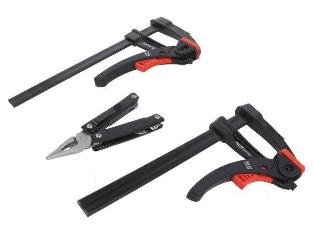 Set: klemmen; hout,glas; snelle bevestiging; met hefboom; D: 80mm Set: klemmen; hout,glas; snelle bevestiging; met hefboom; D: 80mm